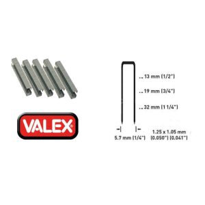 Blister 1000 agrafes Valex – Largeur 1/4 ” – 5,7 mm – 18Ga – pour agrafeuse