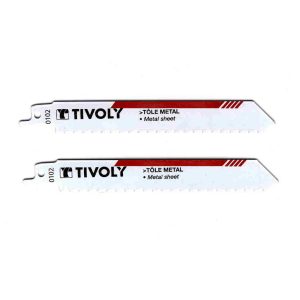 Tivoly Lame scie sabre pour Metaux Tôle Métal Coupe Fine – Lot de 2