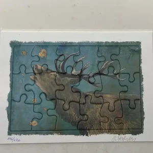 Le Brame du Cerf – Puzzle offset signé par Jean-Claude Servais | Édition collector