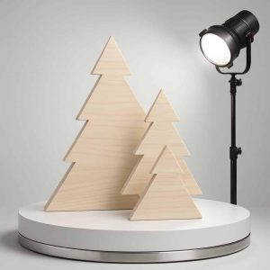 Lot de 3 sapins en bois Recyclé à customiser – Activité Créative Écologique pour Enfants et Adultes